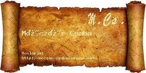 Móczár Csaba névjegykártya
