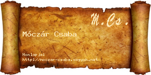 Móczár Csaba névjegykártya